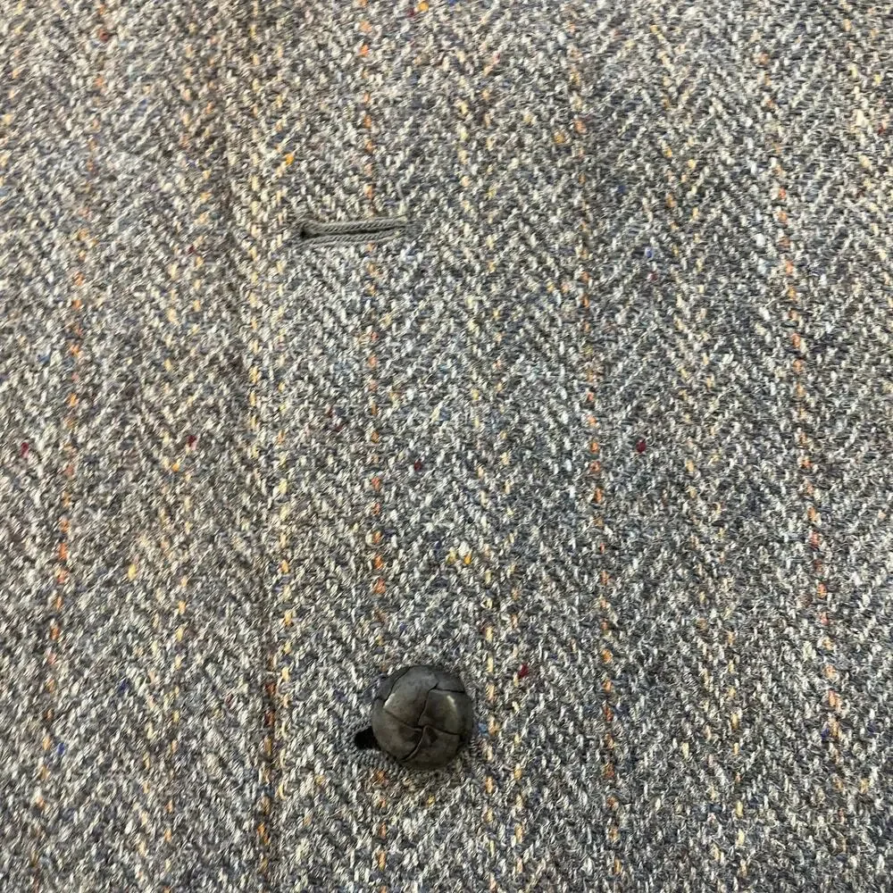 Harris Tweed Kuppenheimer Sport Coat 40R Gray 100% Wool USA Blazer Jacket